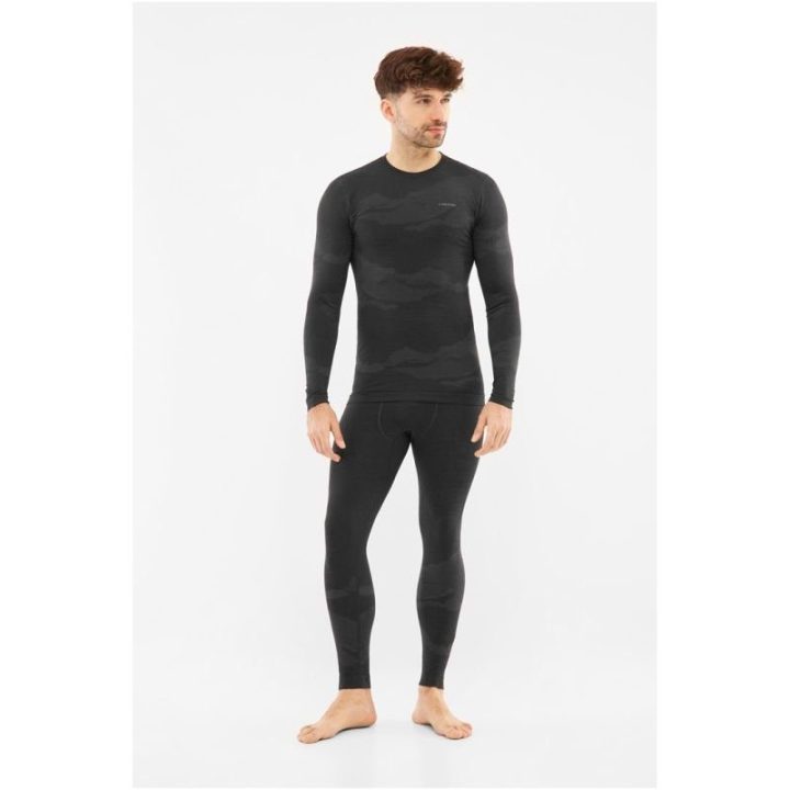 Vyriškas merino vilnos termoapatinių komplektas VIKING Gasher, juodas