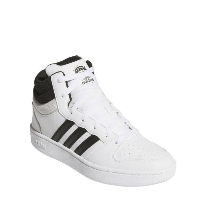Vyriški sportiniai batai su paaukštintu aulu adidas Hoops Mid Classic, balti