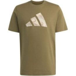 Vyriški medvilniniai marškinėliai su kamufliažiniu logotipu adidas