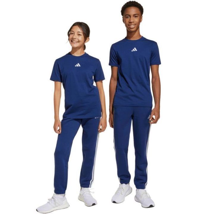 Vaikiškos medvilninės sportinės kelnės adidas Essentials, mėlynos