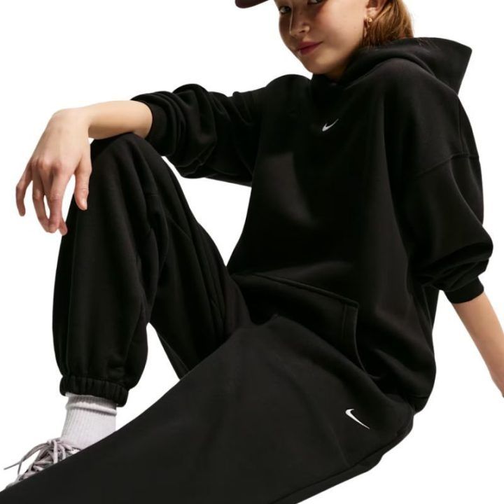 Vaikiškos sportinės kelnės Nike Sportswear Studio Fleece, juodos