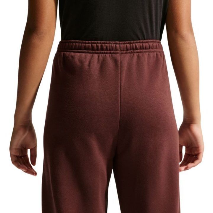 Vaikiškos medvilninės sportinės kelnės Nike Sportswear Studio Fleece, rudos