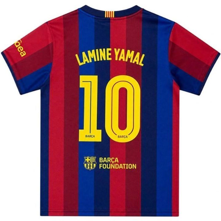Vaikiškas futbolo komplektas FC Barcelona Lamine Yamal, bordo-mėlynas