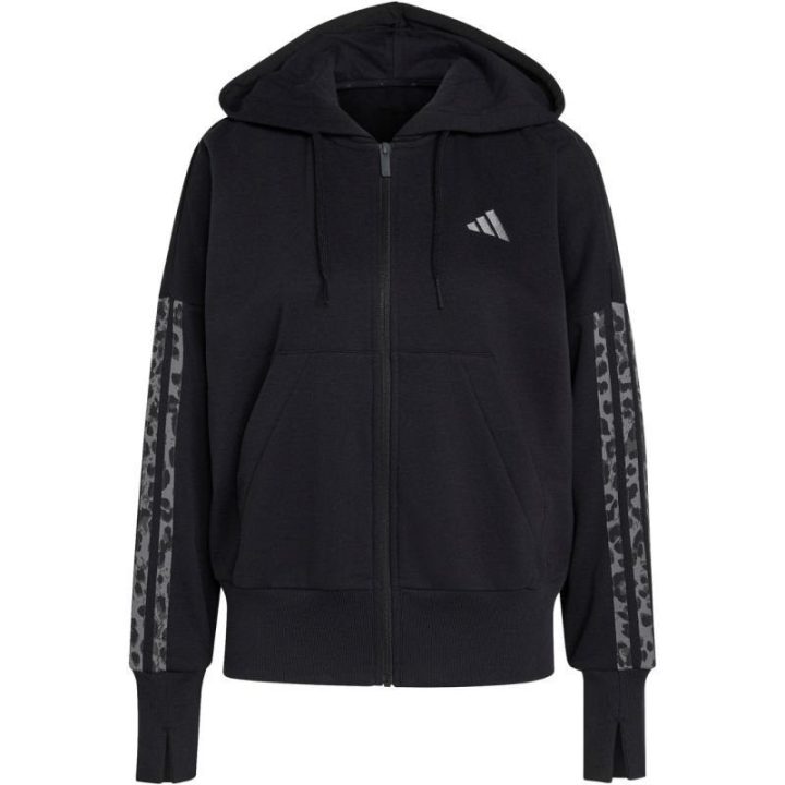 Moteriškas džemperis su leopardo raštu adidas, juodas