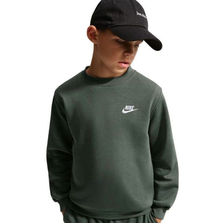 Vaikiškas džemperis Nike Sportswear Club Fleece, tamsiai žalias