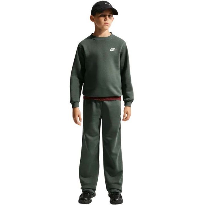 Vaikiškas džemperis Nike Sportswear Club Fleece, tamsiai žalias