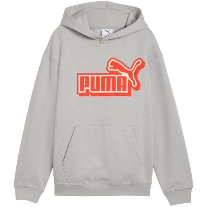 Vaikiškas džemperis su gobtuvu Puma ESS Logo Lab, pilkas