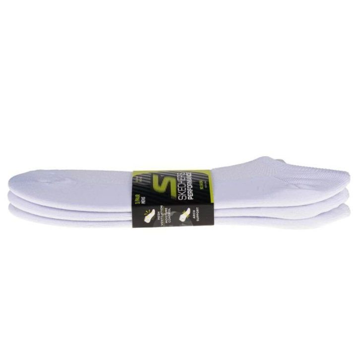 Tamprių žemo profilio kojinių rinkinys Skechers, 3 poros, baltos