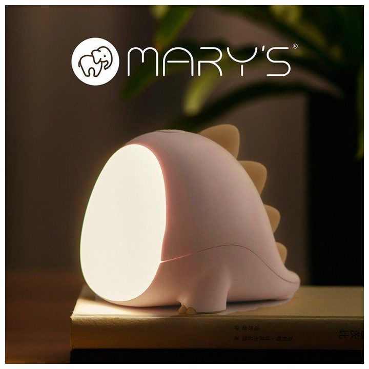 LED naktinė lempa dinozauro formos Mary's Dino, rožinė