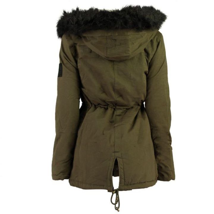 Moteriška pašiltinta žieminė parka Geographical Norway, chaki