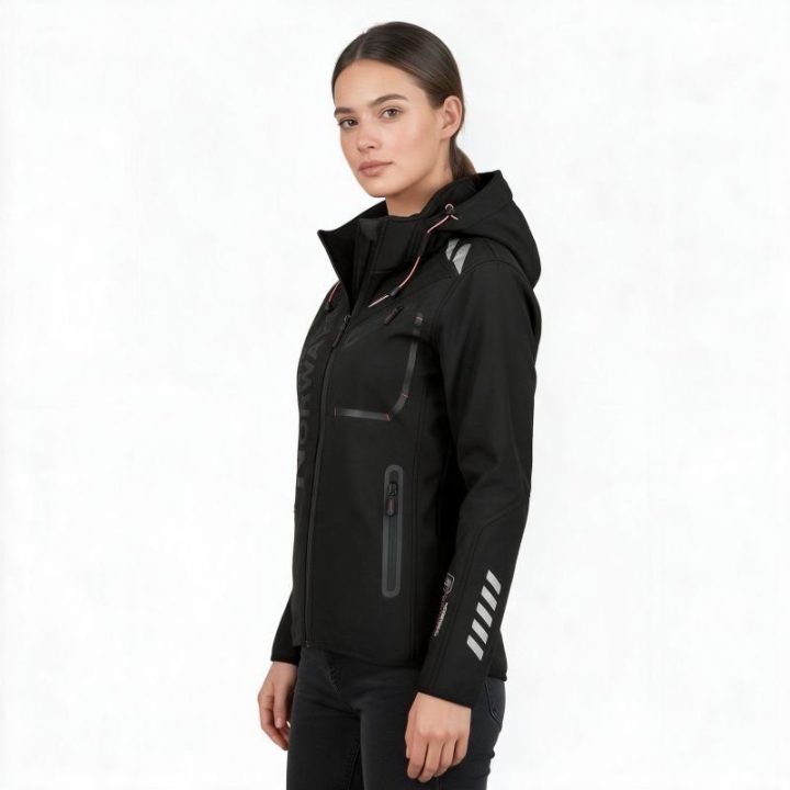 Moteriška sportinė softshell striukė Geographical Norway, juoda