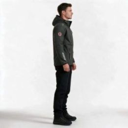 Vyriška softshell striukė Geographical Norway, tamsiai pilka ir juoda