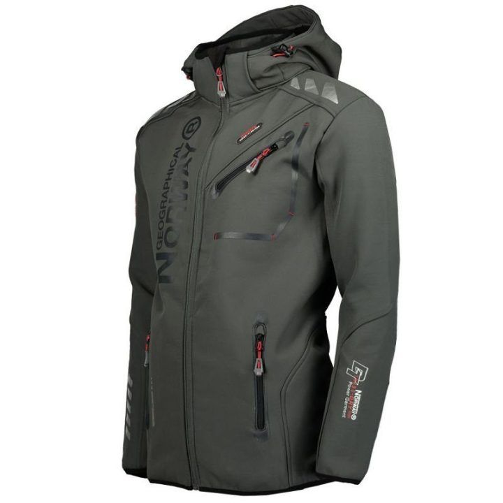 Vyriška softshell striukė Geographical Norway, tamsiai pilka ir juoda