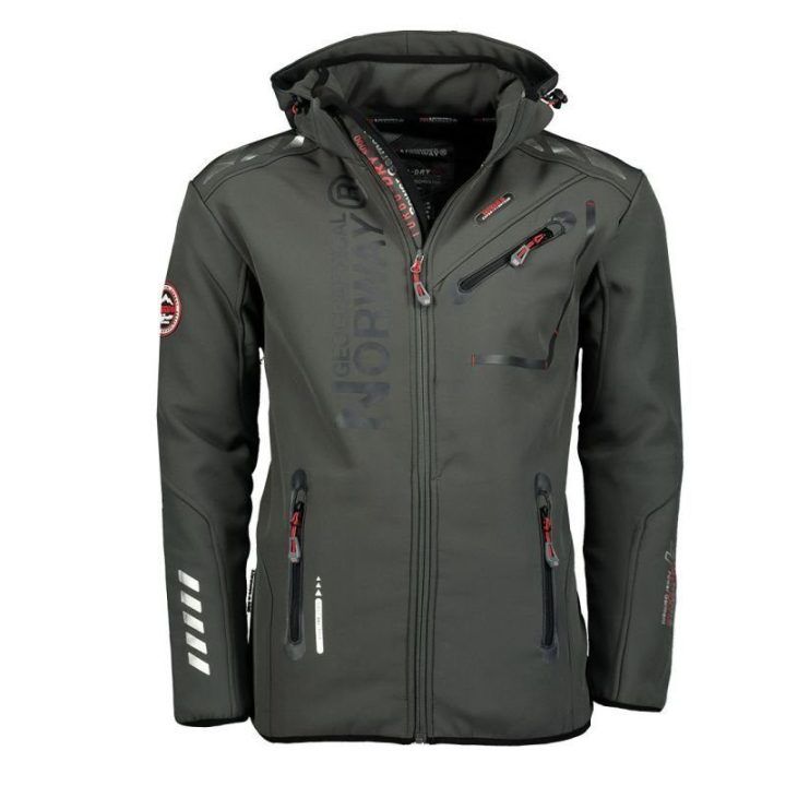 Vyriška softshell striukė Geographical Norway, tamsiai pilka ir juoda