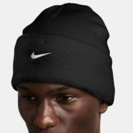 Kepurė su plačiu atlenkiamu kraštu Nike Peak, juoda