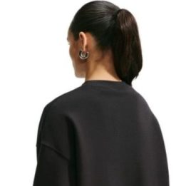 Moteriškas medvilninis džemperis Nike Studio Fleece, juodas
