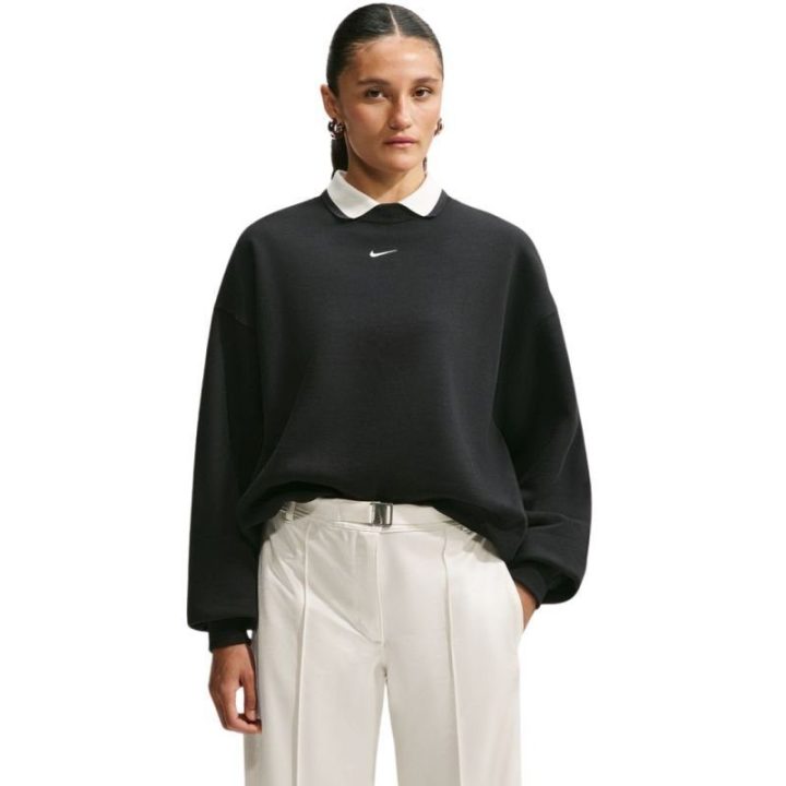 Moteriškas medvilninis džemperis Nike Studio Fleece, juodas