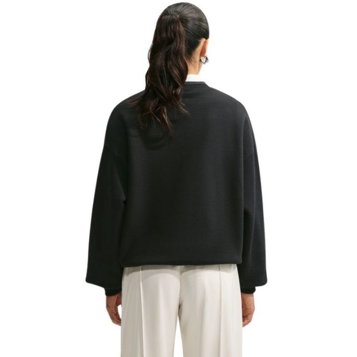 Moteriškas medvilninis džemperis Nike Studio Fleece, juodas