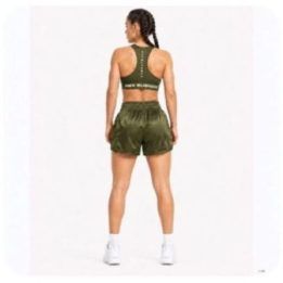 Moteriški Muay Thai šortai DBX Bushido Combatwear, kariškai žali