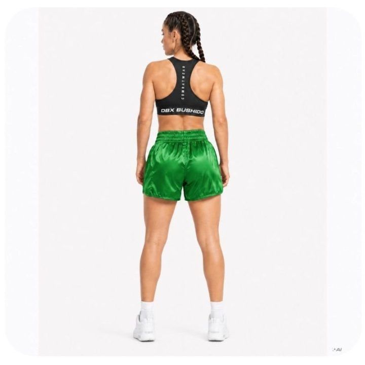 Moteriški Muay Thai šortai DBX Bushido Combatwear, pasteliniai žali