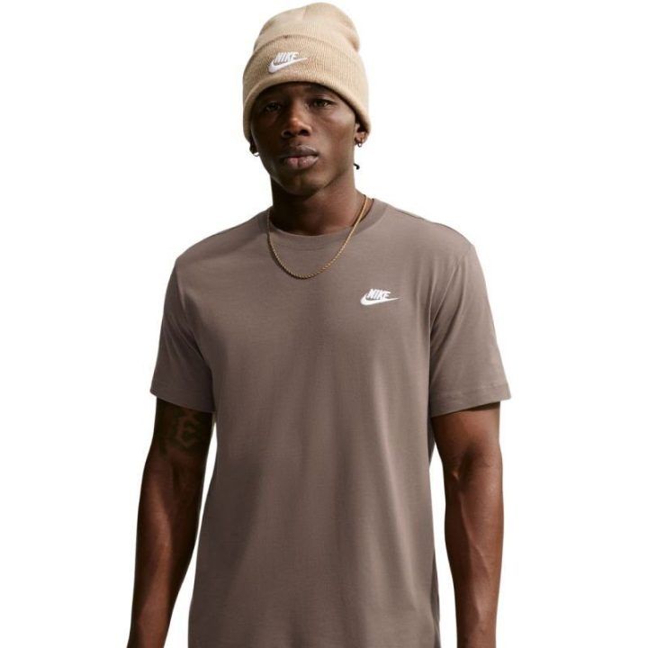 Vyriški medvilniniai marškinėliai Nike Club Tee, rudi