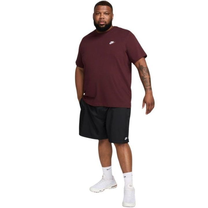 Vyriški medvilniniai marškinėliai Nike Club Tee, bordo