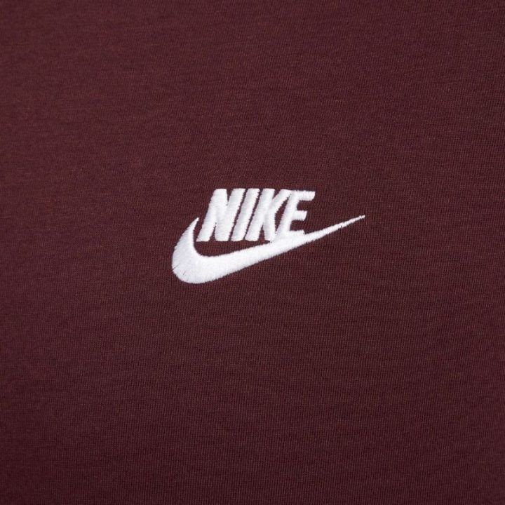 Vyriški medvilniniai marškinėliai Nike Club Tee, bordo