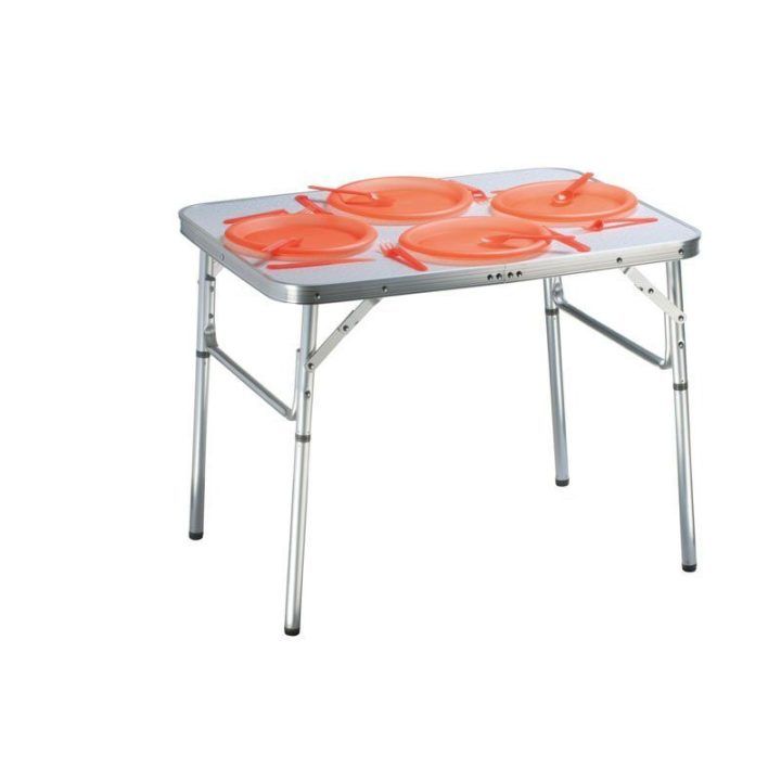 Sulankstomas aliumininis turistinis stalas Camp Active, 75 × 55 × 60 cm