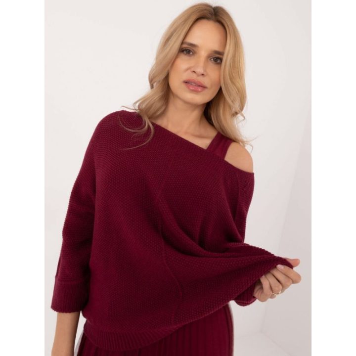 Moteriškas megztinio ir suknelės komplektas Italy Moda, bordo