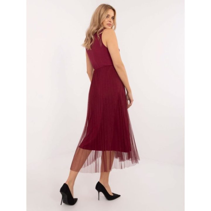 Moteriškas megztinio ir suknelės komplektas Italy Moda, bordo