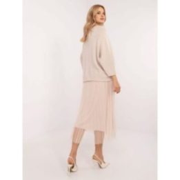 Moteriškas megztinio ir suknelės komplektas Italy Moda, smėlio
