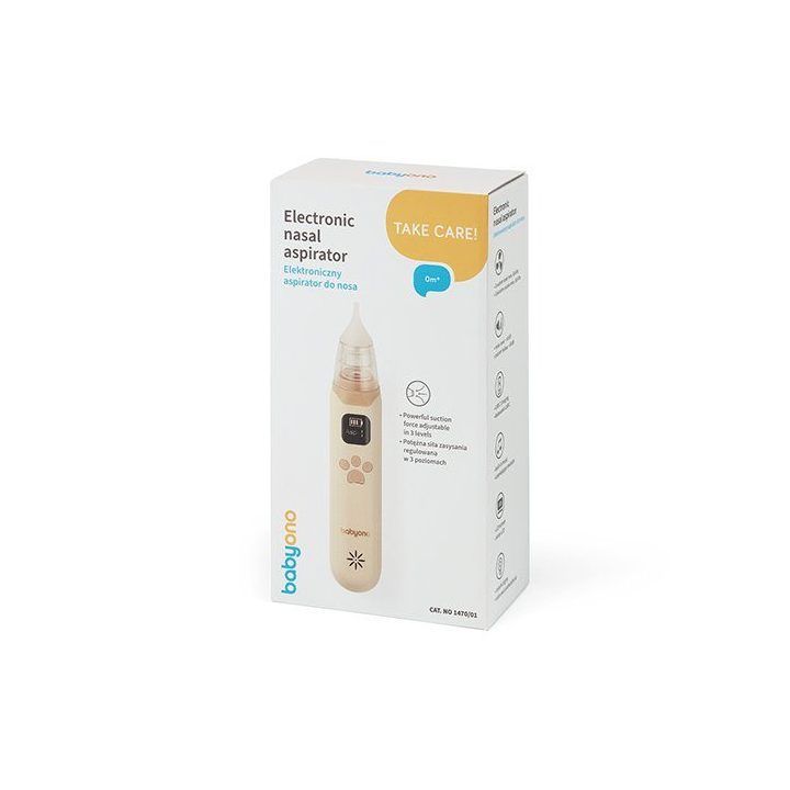 Elektroninis nosies aspiratorius su 3 režimais BabyOno