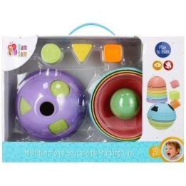 Vaikiškas rūšiavimo puodelių rinkinys Bam Bam, nuo 10 mėn., 17 cm