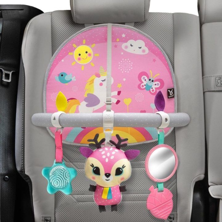 Dvipusis kelioninis žaislų lankas automobiliui Benbat Unicorn