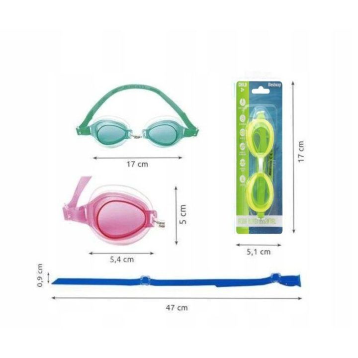 Vaikiški plaukimo akiniai Bestway Aqua Burst, 3+, žali
