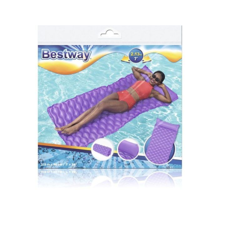 Pripučiamas paplūdimio čiužinys Bestway, 213 × 86 cm, violetinis