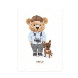 Plakatas su meškiukų motyvu Ceba Fluffy Puffy Steve, 30 × 40 cm