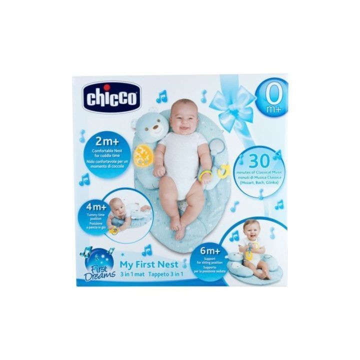 Kūdikių lizdelis su pagalve Chicco, mėlynas
