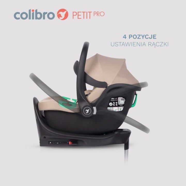 Automobilinė kėdutė su ISOFIX baze Colibro Petit Pro, karamelinė