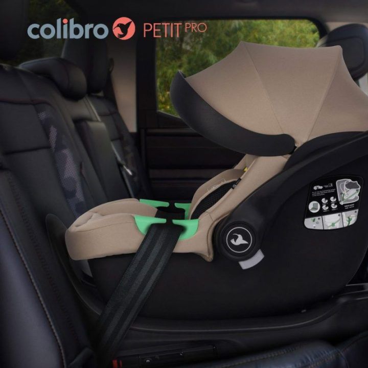 Automobilinė kėdutė su ISOFIX baze Colibro Petit Pro, karamelinė