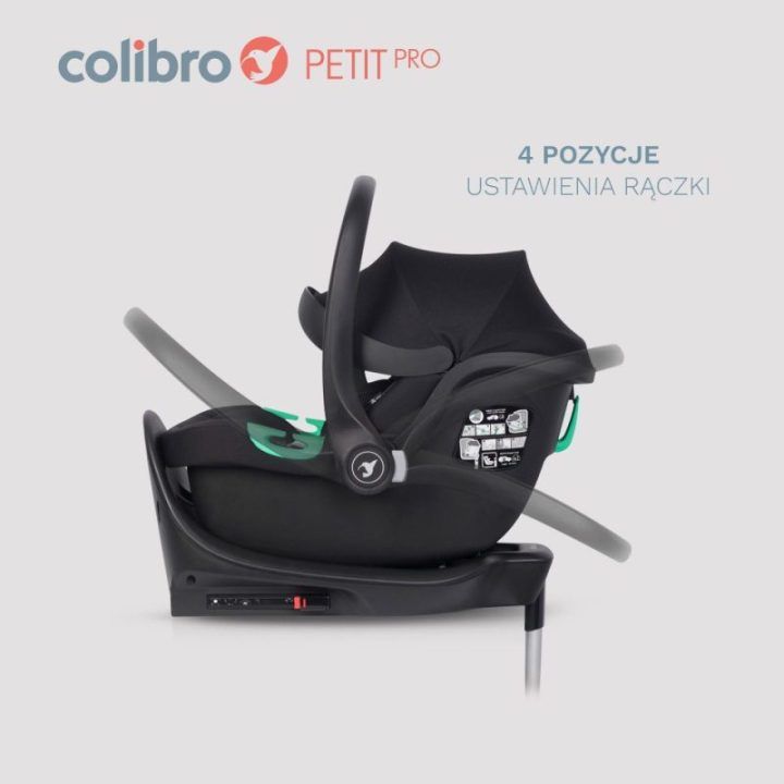 Automobilinė kėdutė su ISOFIX baze Colibro Petit Pro, juoda