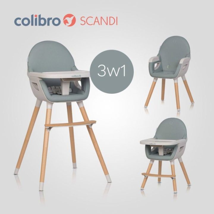 Maitinimo kėdutė 3 viename Colibro Scandi, Agava