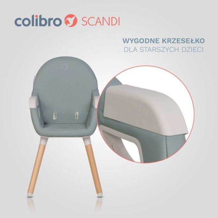 Maitinimo kėdutė 3 viename Colibro Scandi, Agava