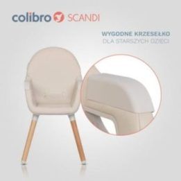 Vaikiška maitinimo kėdutė 3 viename Colibro Scandi, migdolo spalvos
