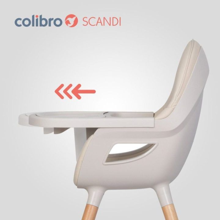 Vaikiška maitinimo kėdutė 3 viename Colibro Scandi, migdolo spalvos
