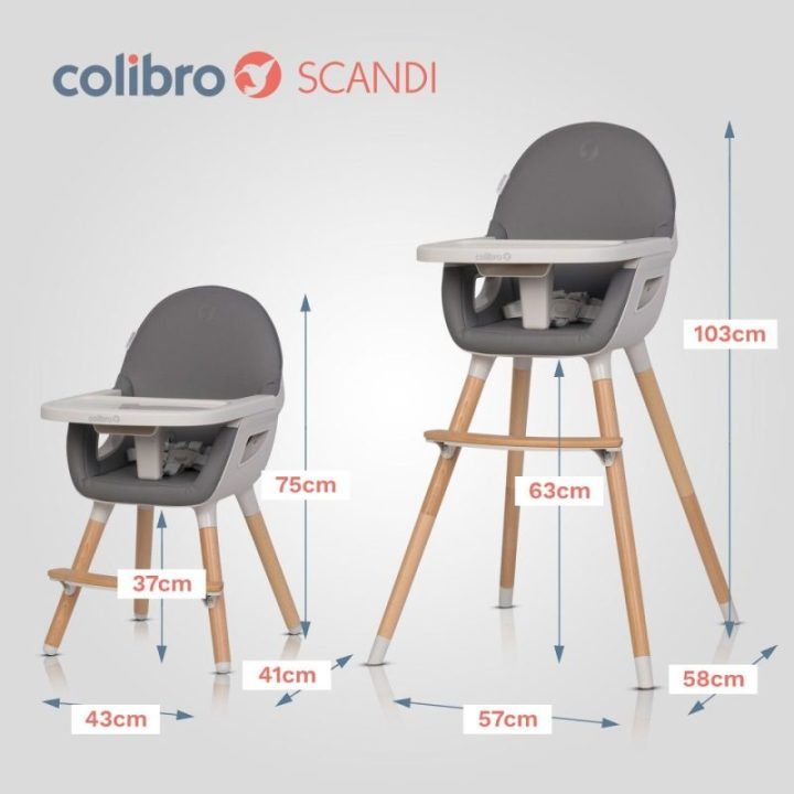 Vaikiška maitinimo kėdutė Colibro Scandi Onyx