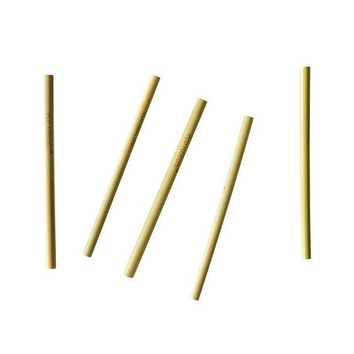 Bambukinių šiaudelių rinkinys Eco Rascals, 5 vnt., 15 cm