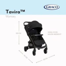 Sulankstomas sportinis vežimėlis Graco Tavira, vidurnakčio spalvos