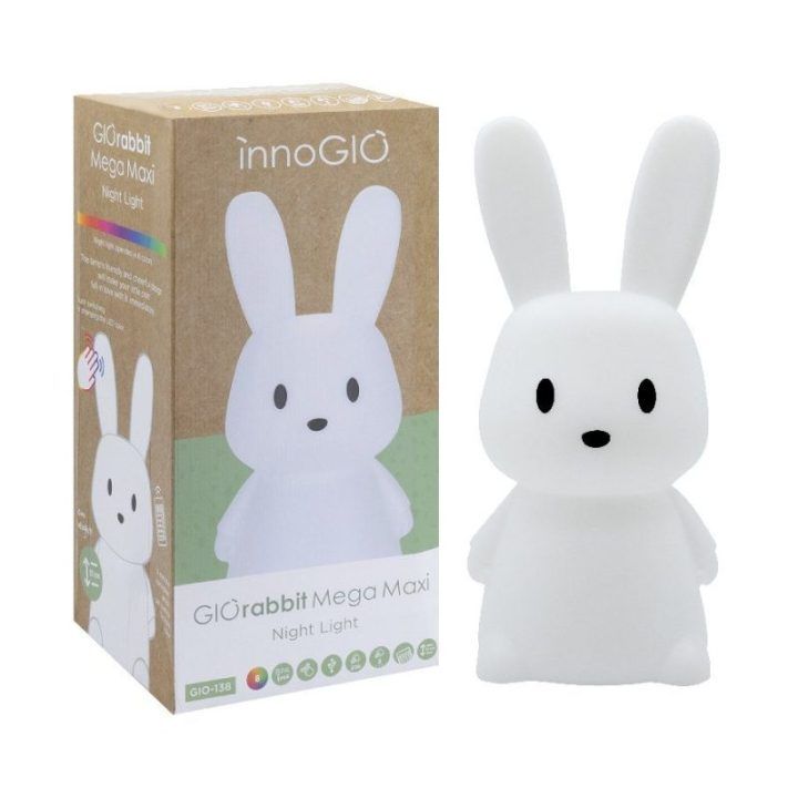 Triušio formos naktinė lempa InnoGio GIOrabbit Mega Maxi, 51 cm