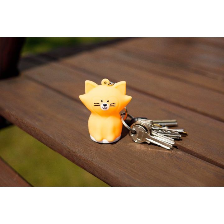 Silikoninis šviečiantis raktų pakabukas InnoGIO GIOkeyring Cat